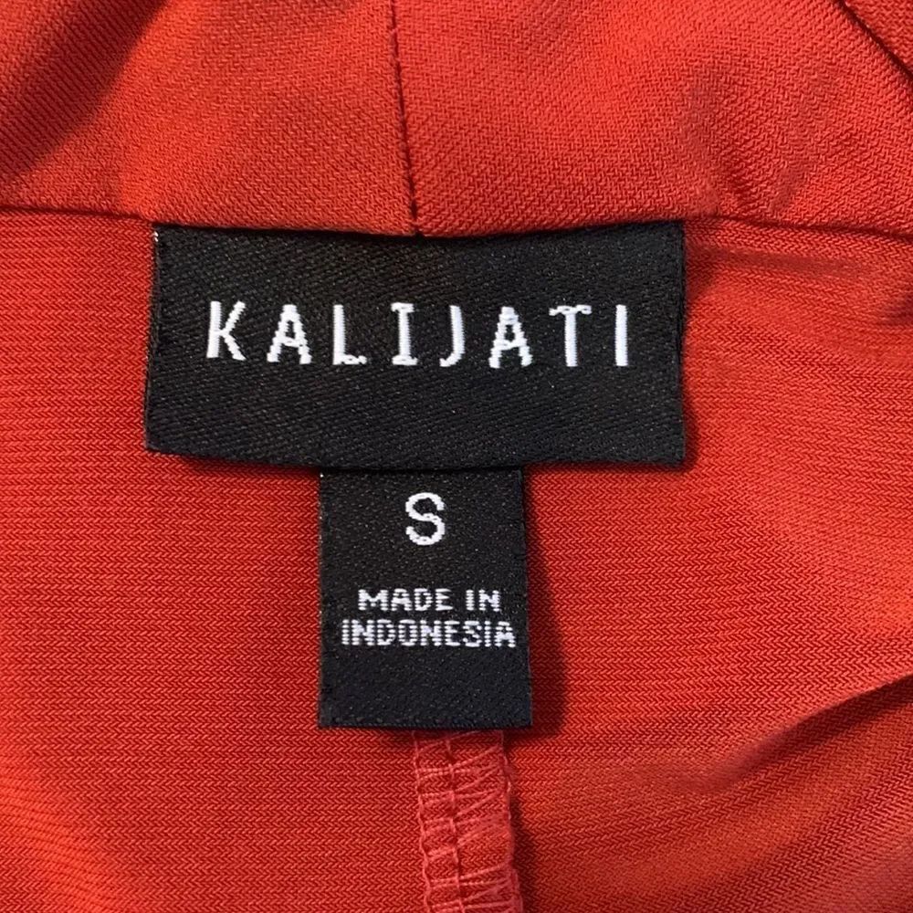 Designer Wrap Ruched Ruched Dress Copper Small Orange - Picture 8 of 9